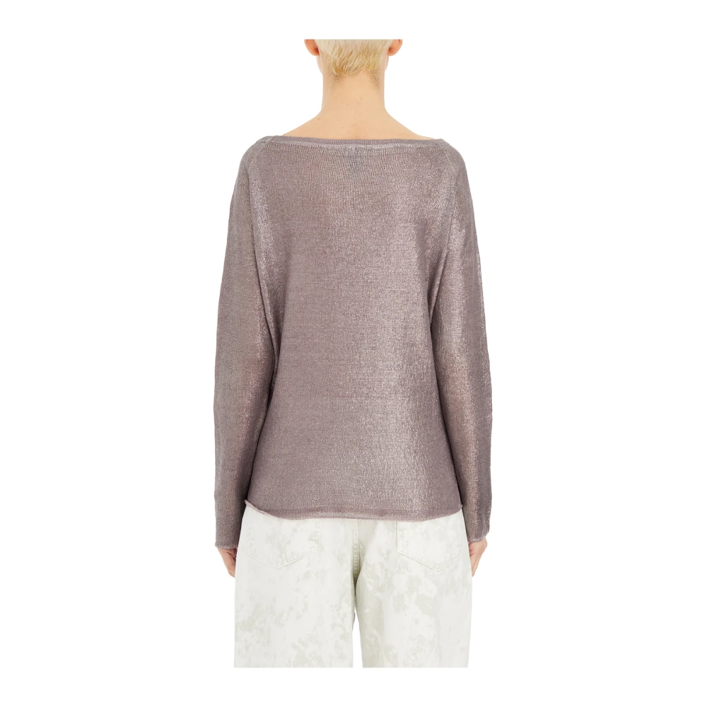 Avant Toi Gelamineerd Linnen Shirt Purple Dames