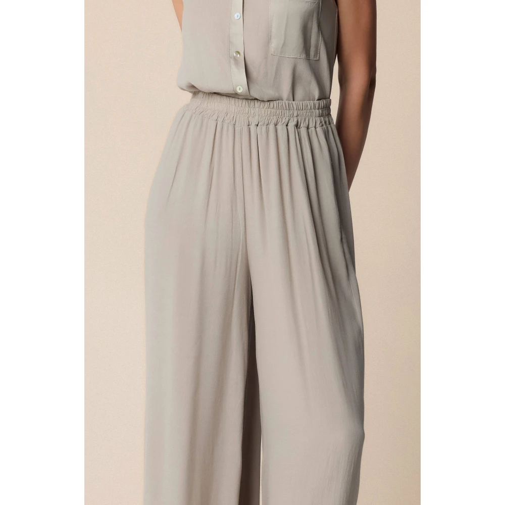 Kocca Grijze Broek met Geplooide Taille Gray Dames