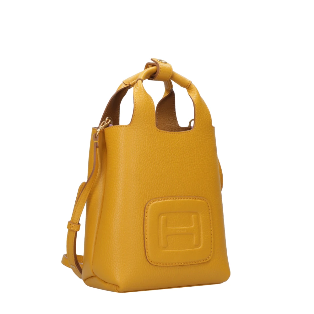 Hogan Leren H-Bag Mini Schoudertas Yellow Dames
