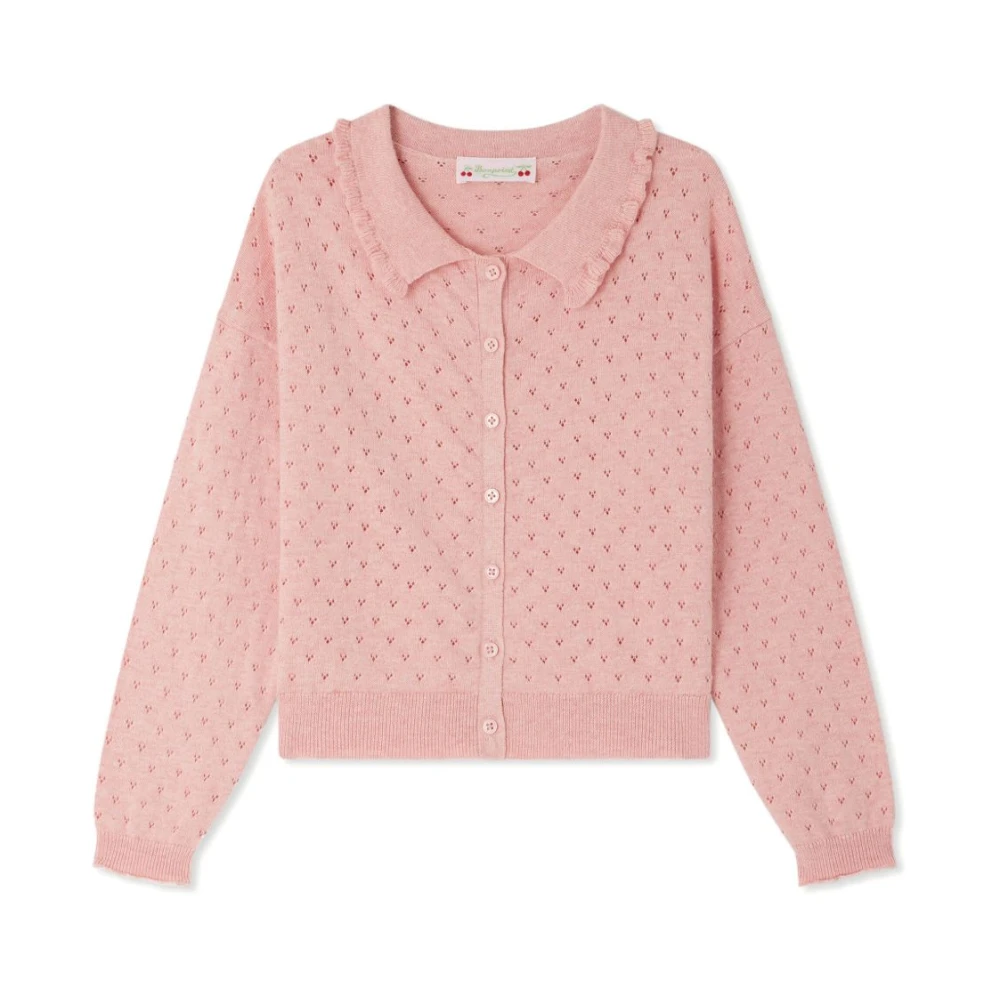 Bonpoint Charmig Rosa Bomulls Cardigan Pink, Flicka