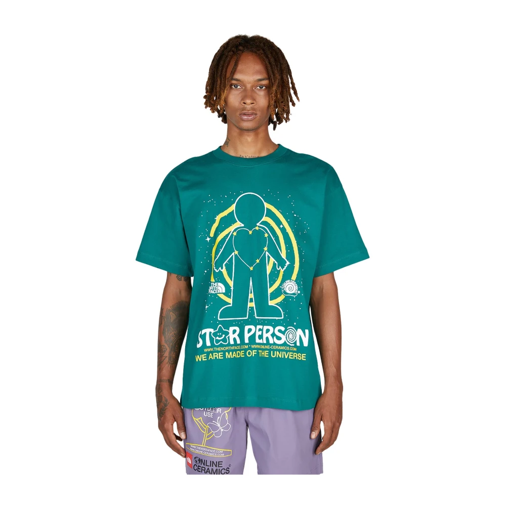 The North Face Grafisch Print T-Shirt Green Heren