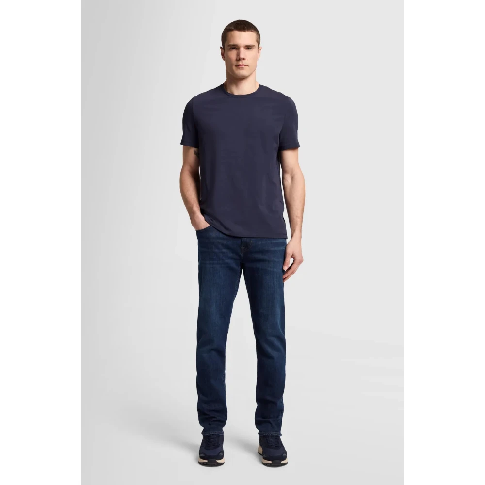 7 For All Mankind Slim Fit Jeans Donkerblauw Blue Heren