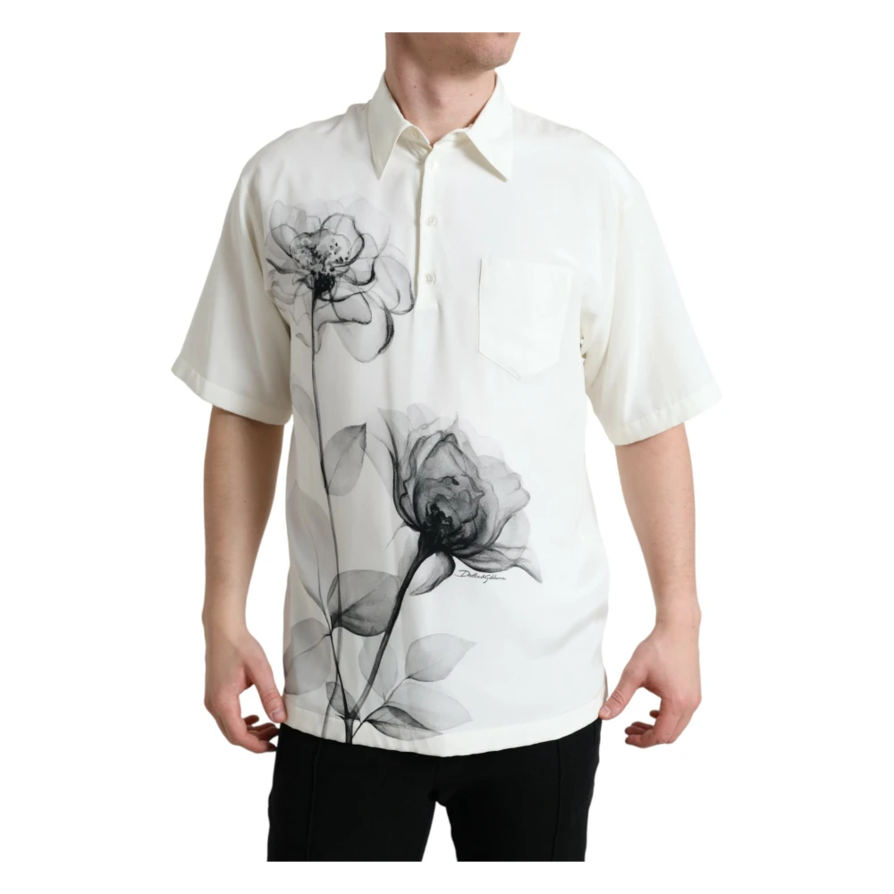 Dolce & Gabbana Short Sleeve Shirts White Heren