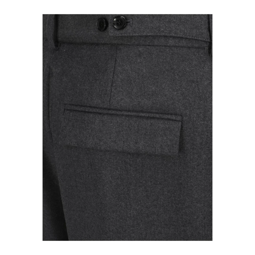 Róhe Wijde wollen broek met zakken Gray Dames