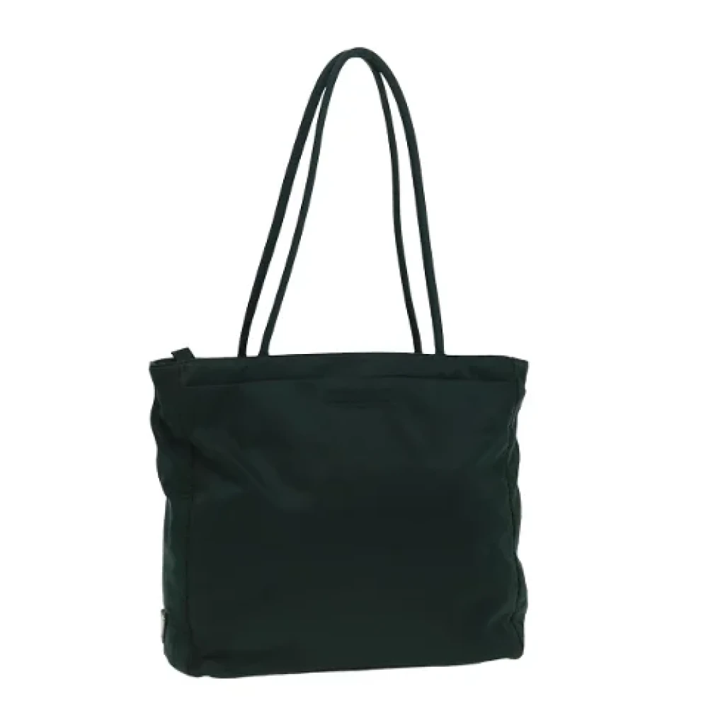 Prada Vintage Pre-owned Canvas prada-bags Green Dames