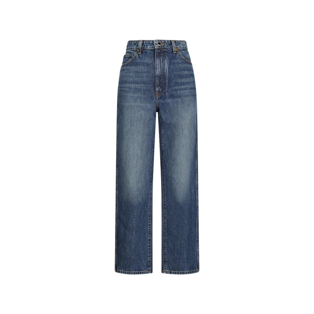 Khaite Women's Blue Straight Fit Jeans, W29, Abigail Jeans