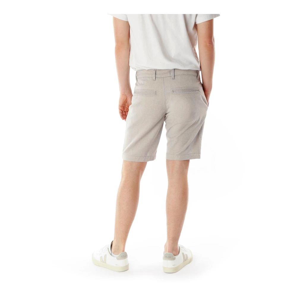 Gabba Slim Fit Shorts met knoopsluiting Gray Heren
