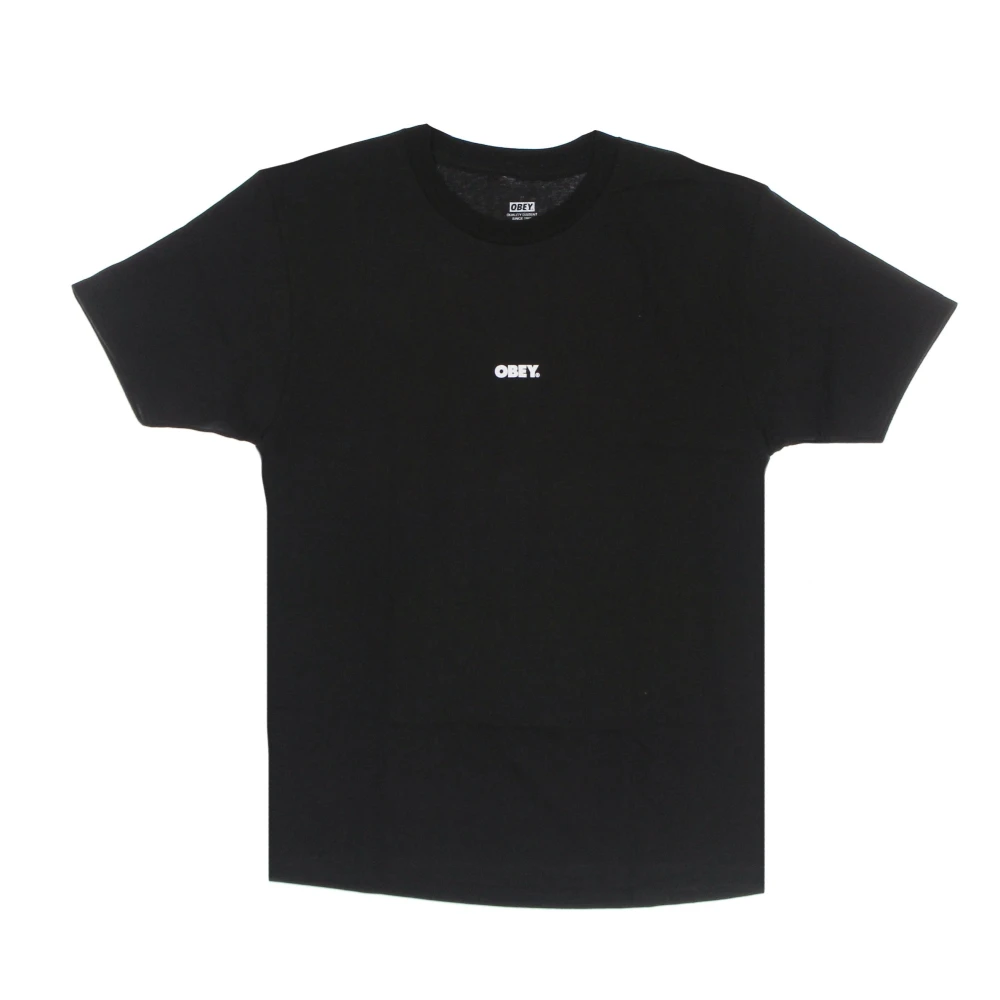 Obey Klassiek Zwart T-shirt Korte Mouw Katoen Black Heren