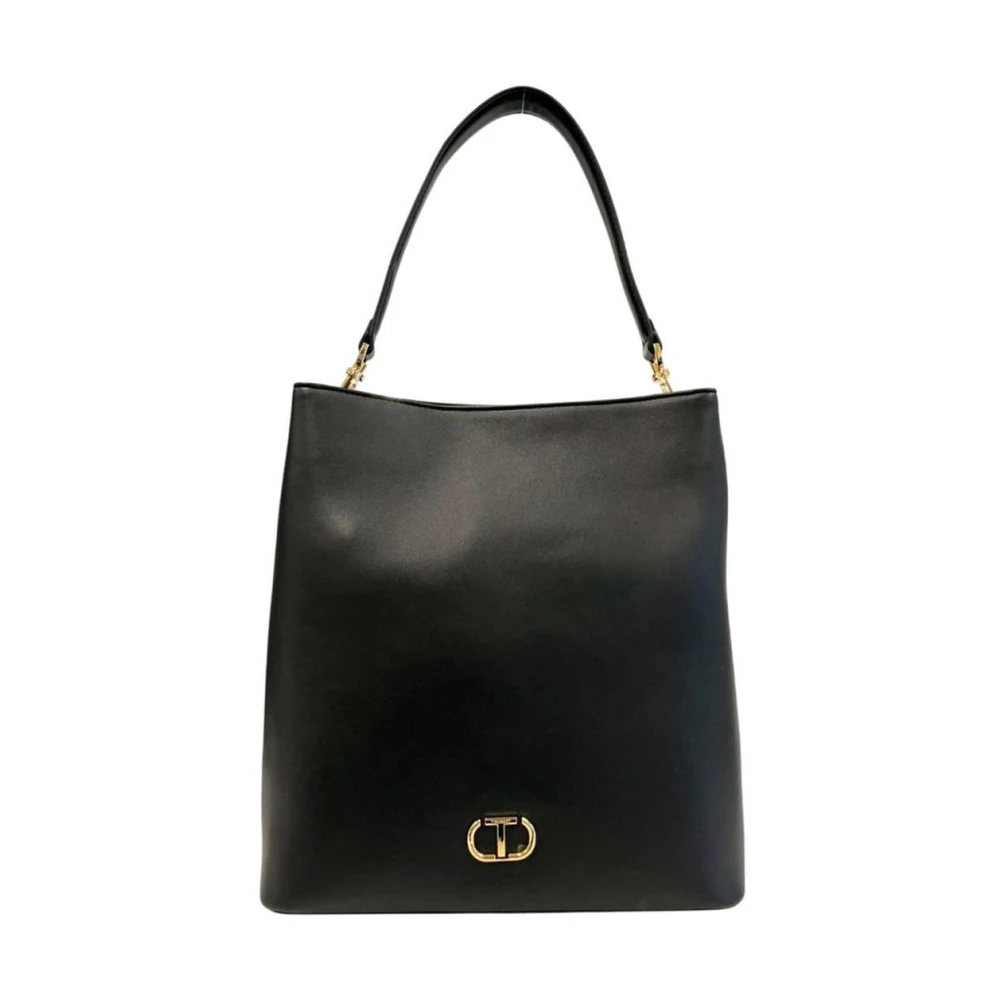 Twinset Women's Black Pu Leather Shoulder Bag