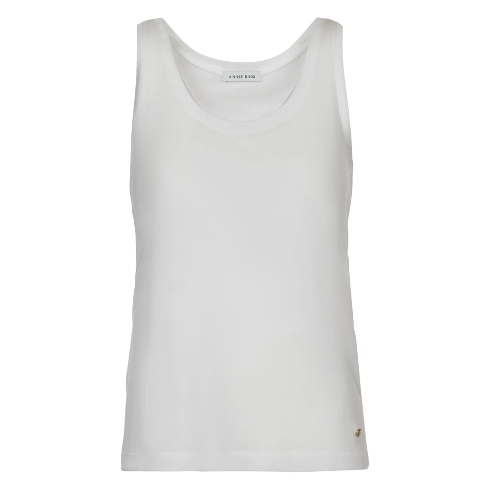 Anine Bing Witte Top met Dale Detail White Dames