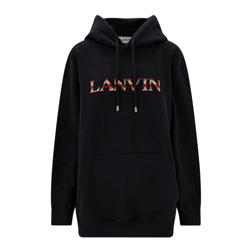 Lanvin Bekväm Curb Logo Sweatshirt Black, Dam