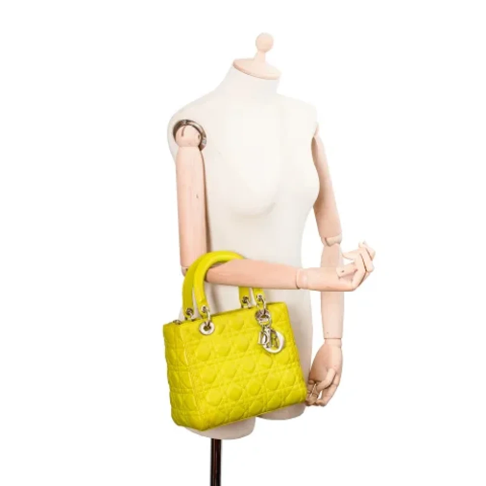 Dior Vintage Pre-owned Leather dior-bags Yellow Dames