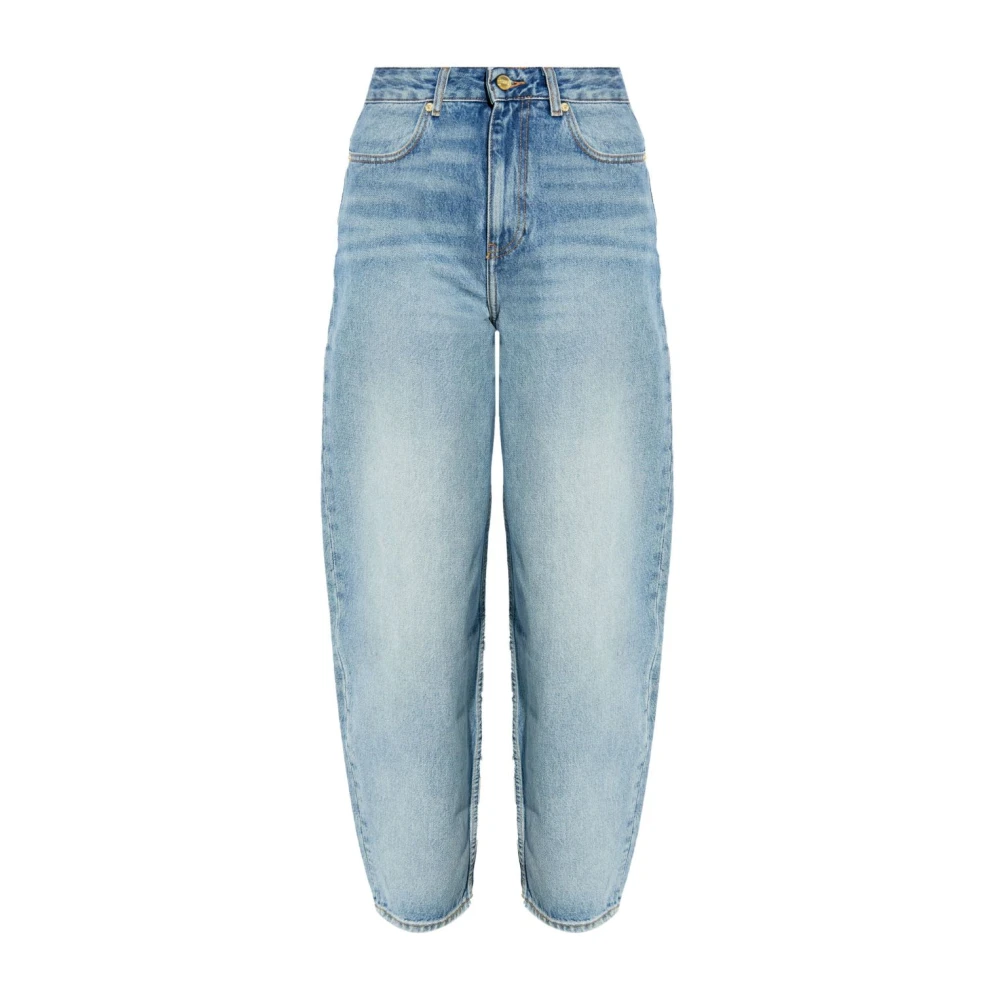 Ganni Heldere Blauwe Denim Jeans Blue Dames