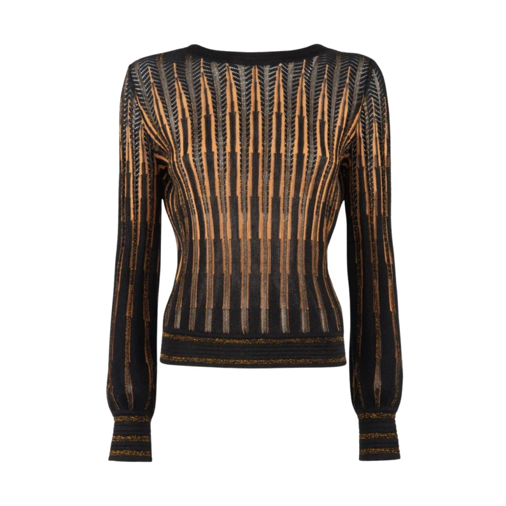 Nenette Gouden Draad Trui Boothals Multicolor Dames
