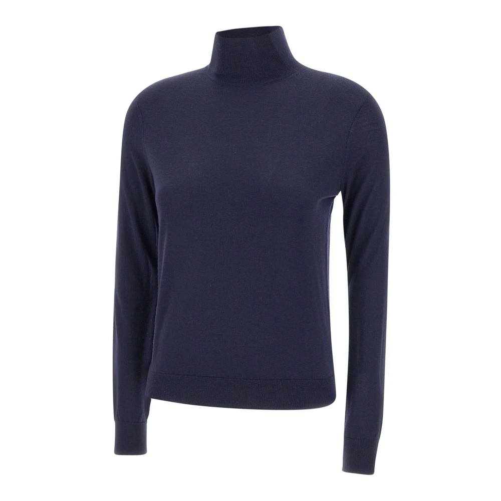 Theory Merino Wol Coltrui Sweater Blue Dames