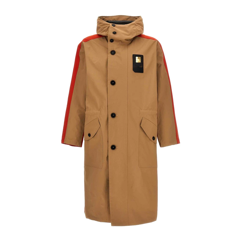 JW Anderson Oversized Parka met capuchon en trekkoord Brown Heren