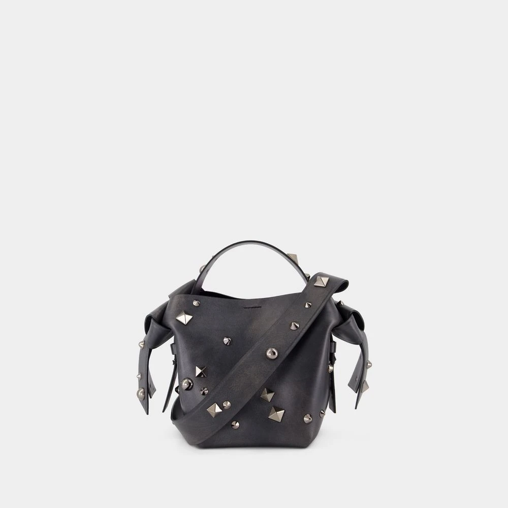 Acne Studios Zwarte Leren Mini Crossbody Tas Black Dames