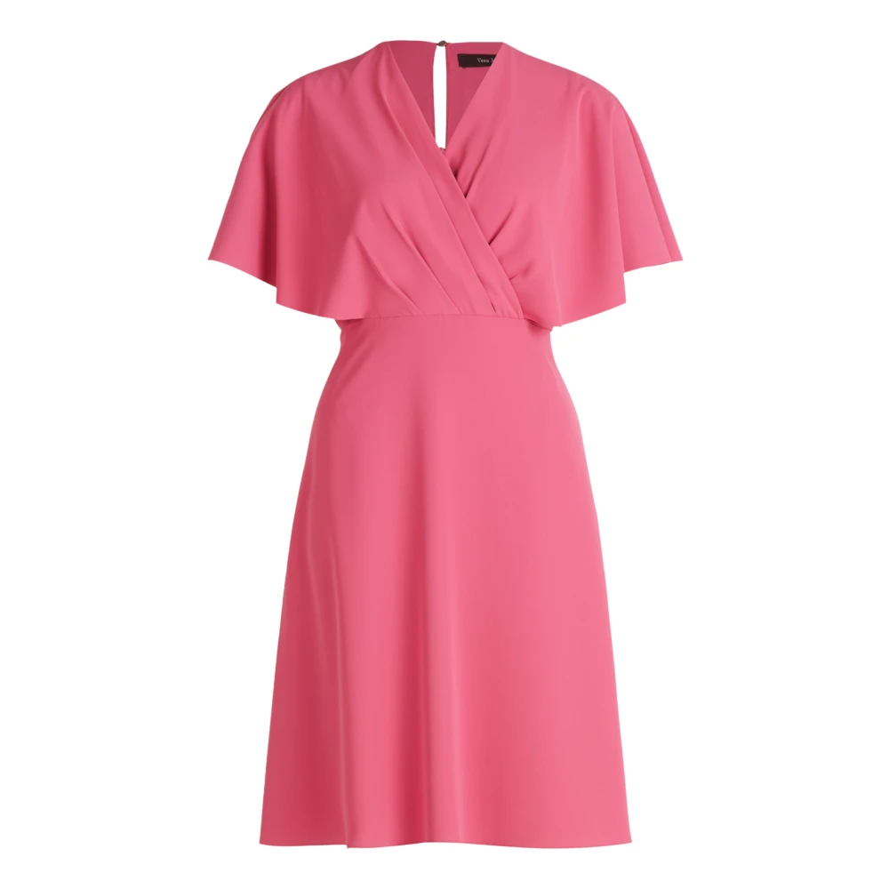 Vera Mont Cocktailjurk met uitlopende rok en V-hals Red Dames