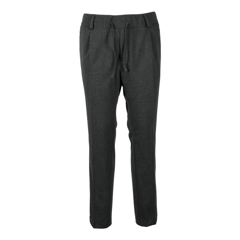 Daniele Alessandrini Grijze Stijlvolle Broek Polyester Viscose Elastaan Gray Heren