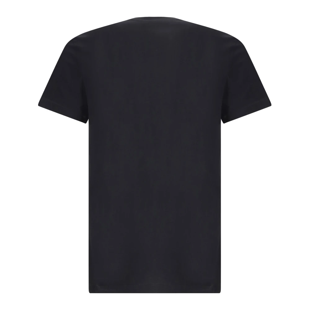 Moschino Gestreept Logo T-shirt Black Heren