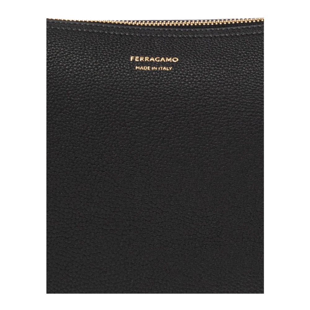 Salvatore Ferragamo Schoudertas Smile Medium Black Dames