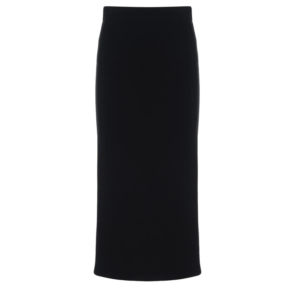 Max Mara Zwarte Viscose Rok Black Dames