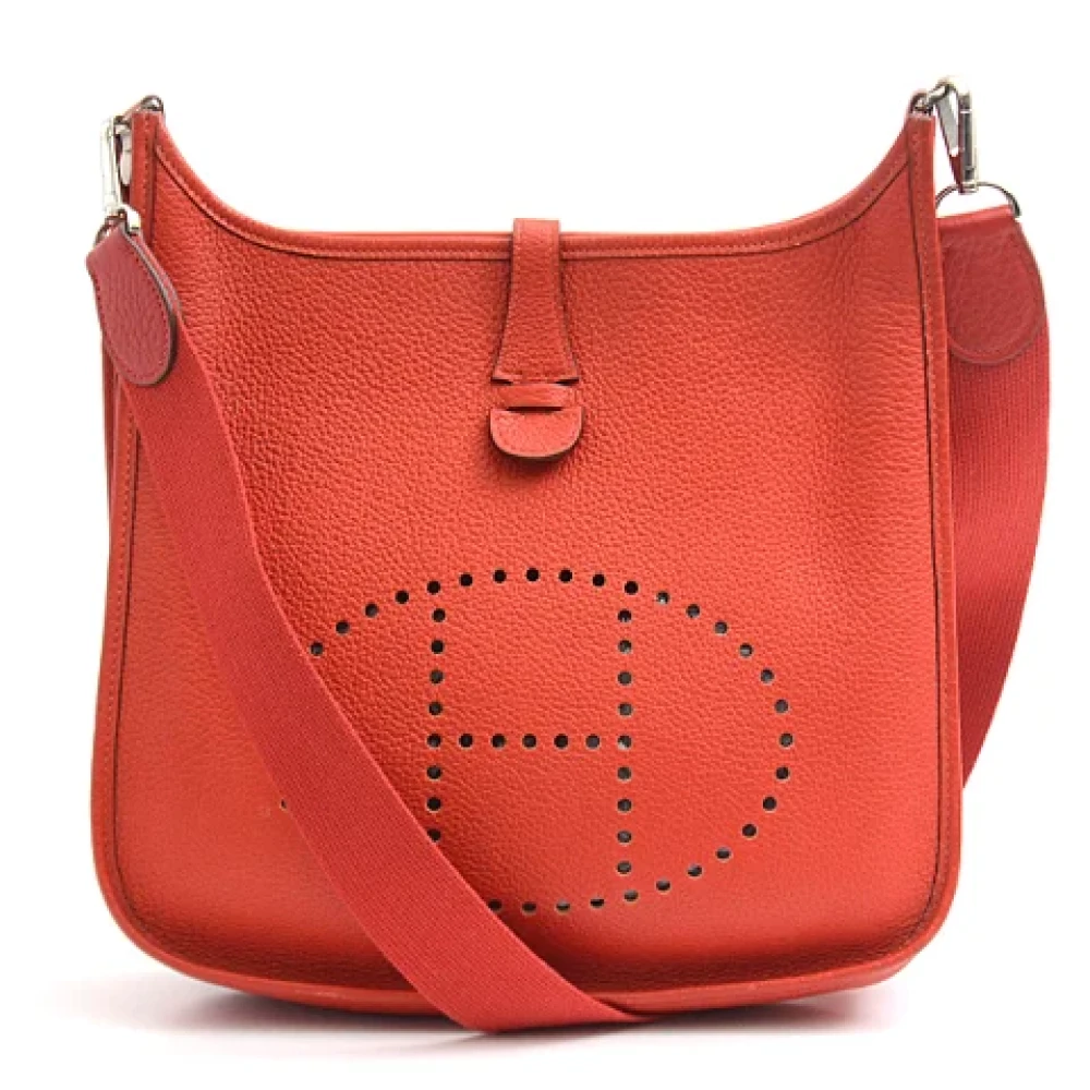 Hermès Vintage Pre-owned Leather crossbody-bags Red Dames
