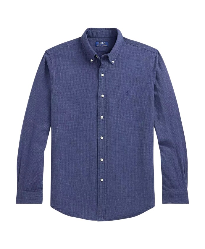 chemise-bleue-avec-logo-custom-fit