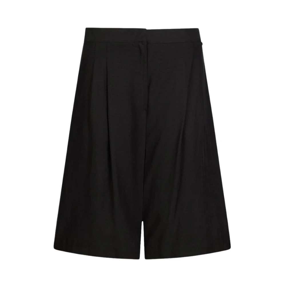 Liu Jo Femme Noir Shorts, Taille: 38 Fr Shorts Bermuda En Mélange De Lin