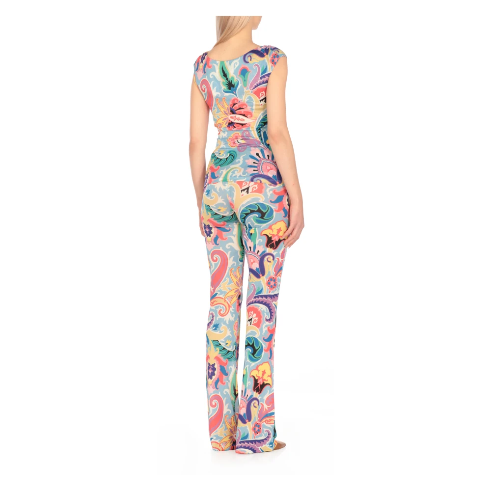 ETRO Bloemenpatroon Ronde Hals Top Multicolor Dames