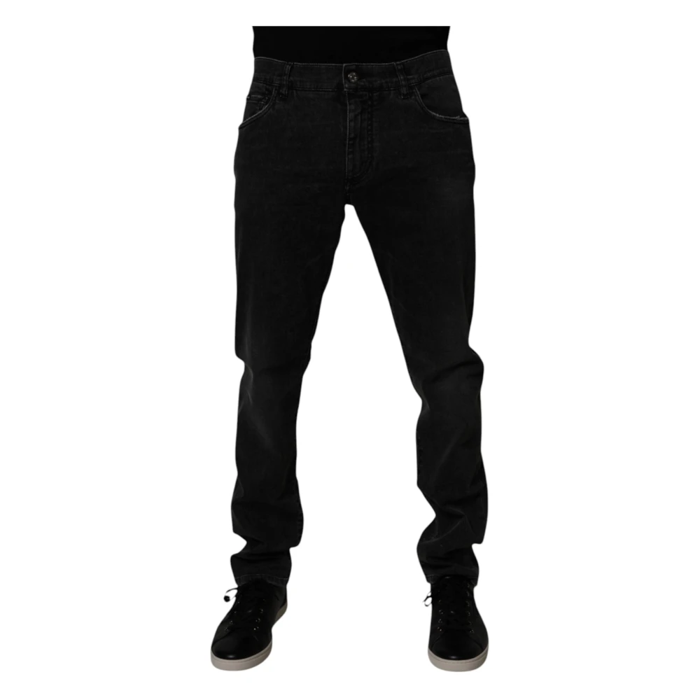 Dolce & Gabbana Men's Black Slim Fit Jeans, 3XL, Slim Fit Denim Jeans