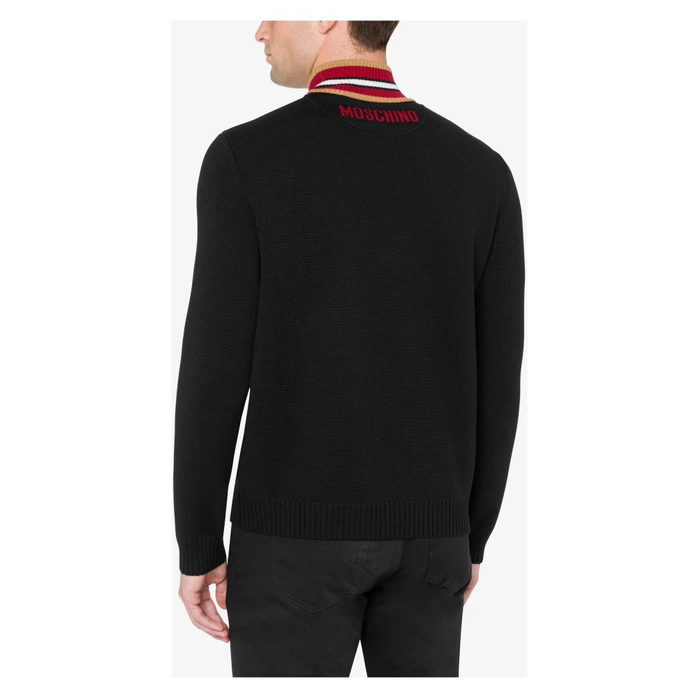 Moschino Zwart Kameel Coltrui Sweater Black Heren