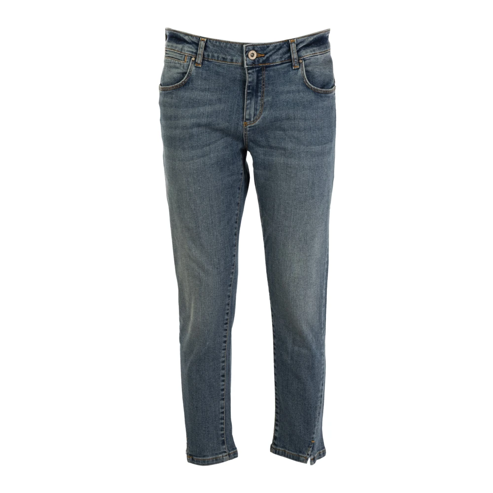 Fracomina Skinny Cropped Jeans voor vrouwen Blue Dames