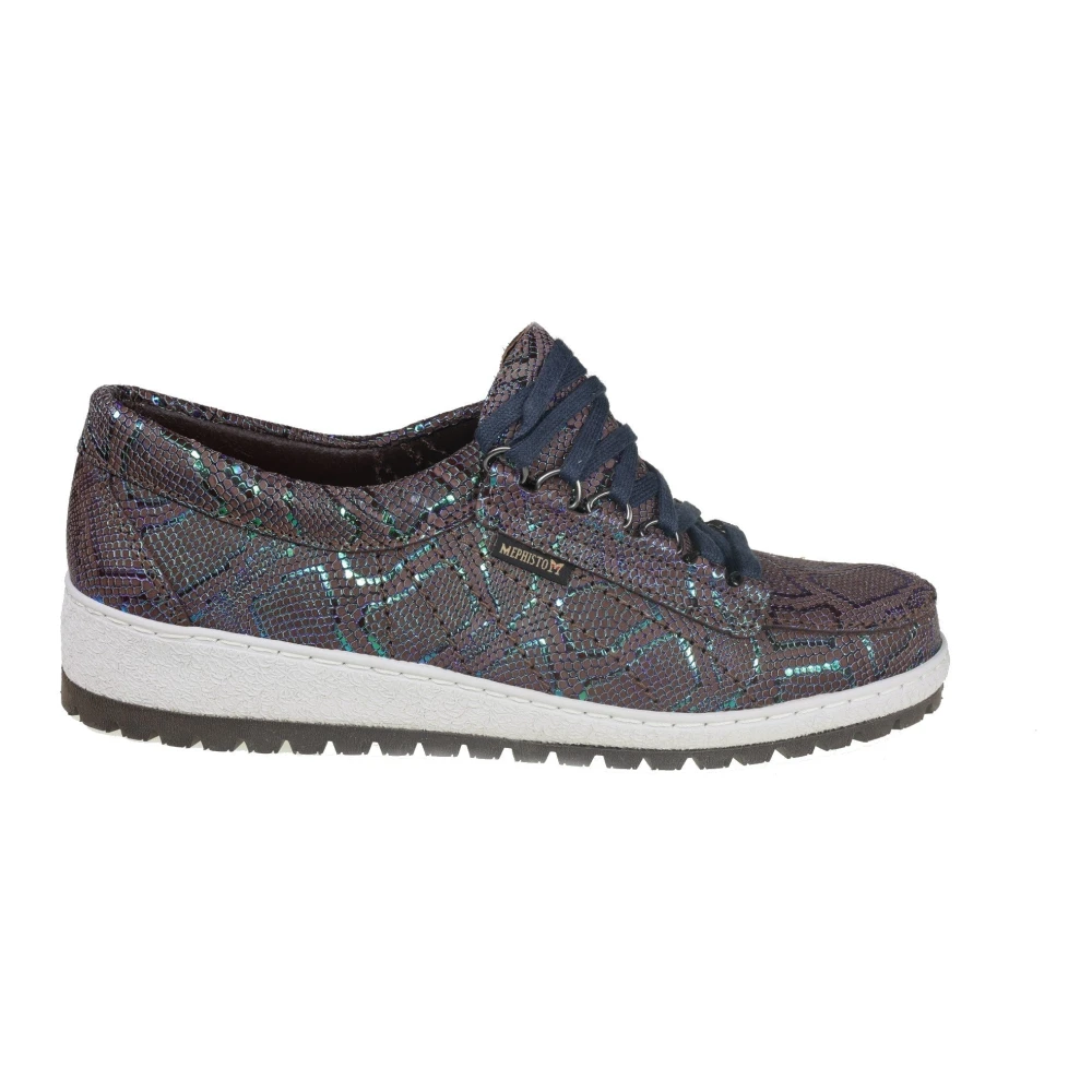 Mephisto Donkerbruine Veterschoen voor Dames Dames Schoenen