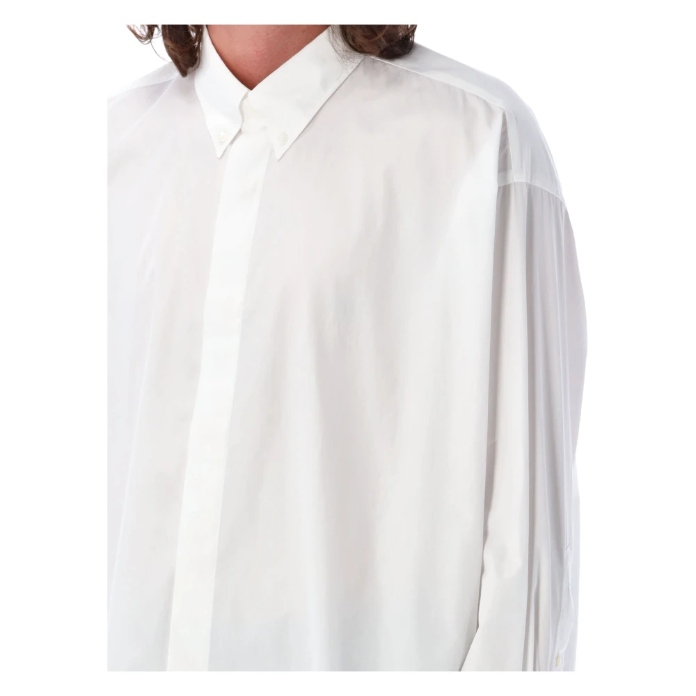 Ami Paris Oversized Wit Overhemd White Heren