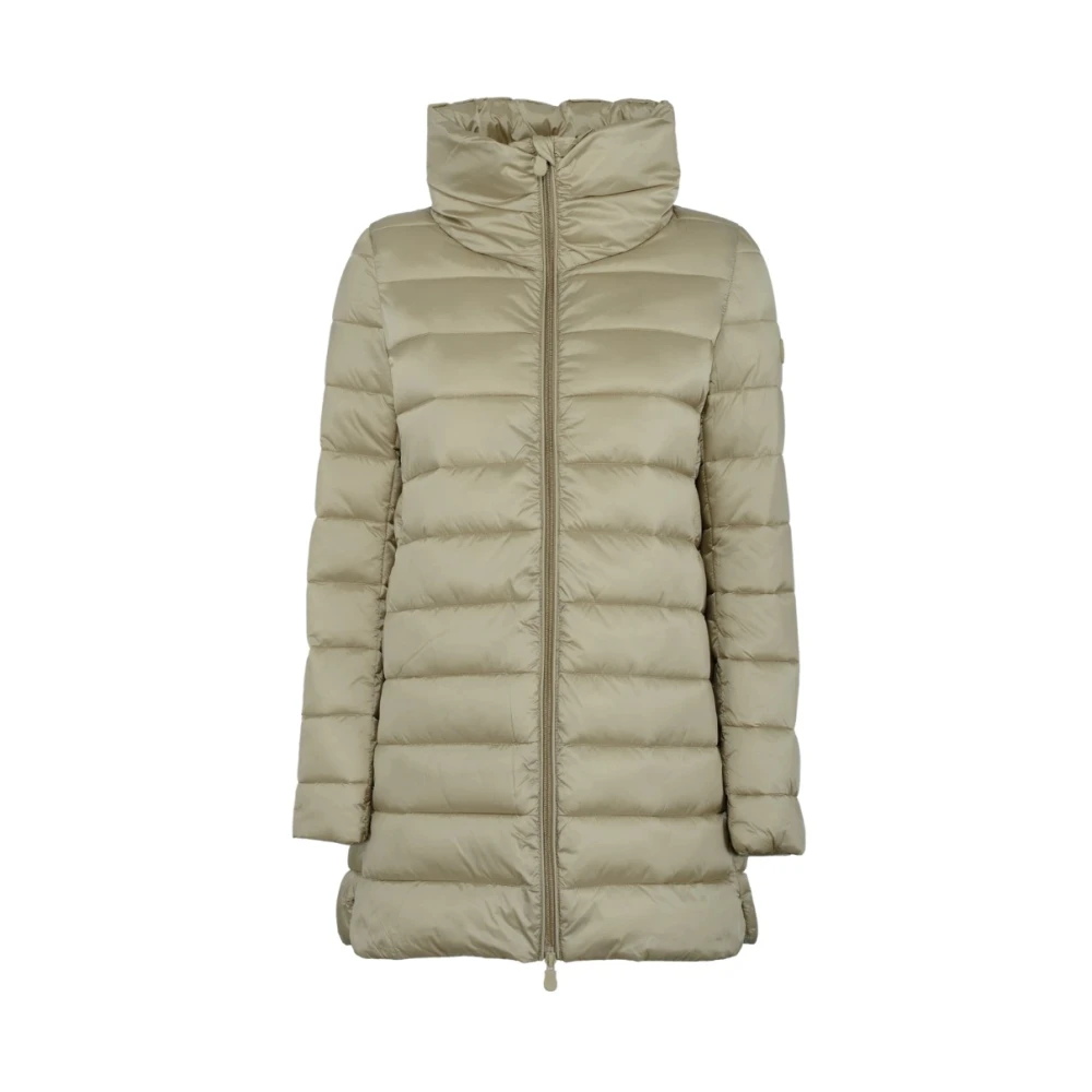Save The Duck Puffer en Parka Jas Beige Dames