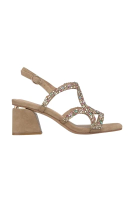Rhinestone Sandal With Thin Straps