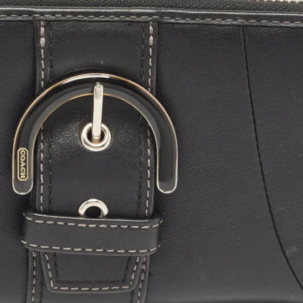 Coach Pre-owned Leather wallets Black Dames