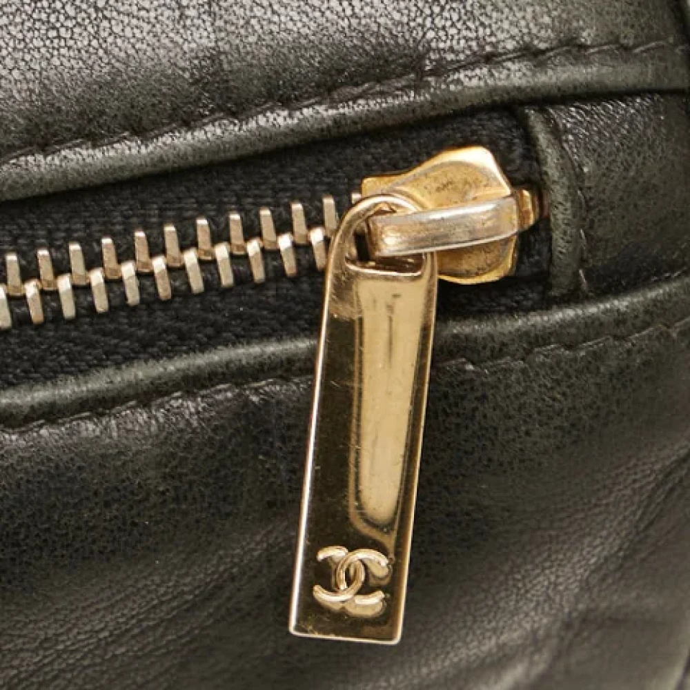 Chanel Vintage Pre-owned Leather clutches Black Dames