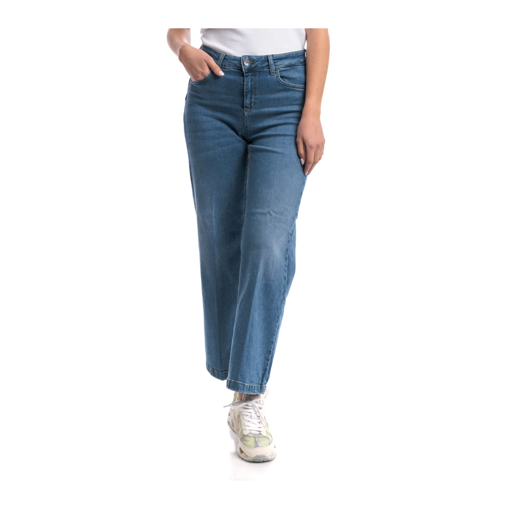 Liu Jo Flare Cropped Jeans Blue Dames