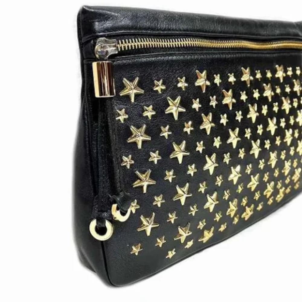 Jimmy Choo Pre-owned Leather clutches Black Dames