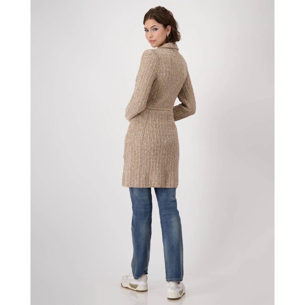 monari Gebreid Vest Brown Dames