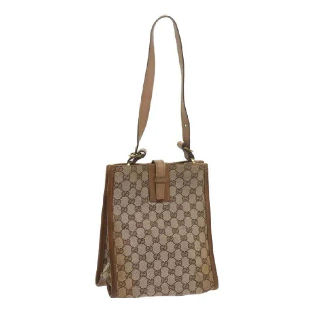 Gucci Vintage Pre-owned Canvas gucci-bags Beige Dames