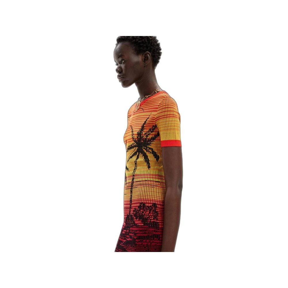 Desigual Rode Viscose Midi Jurk Red Dames