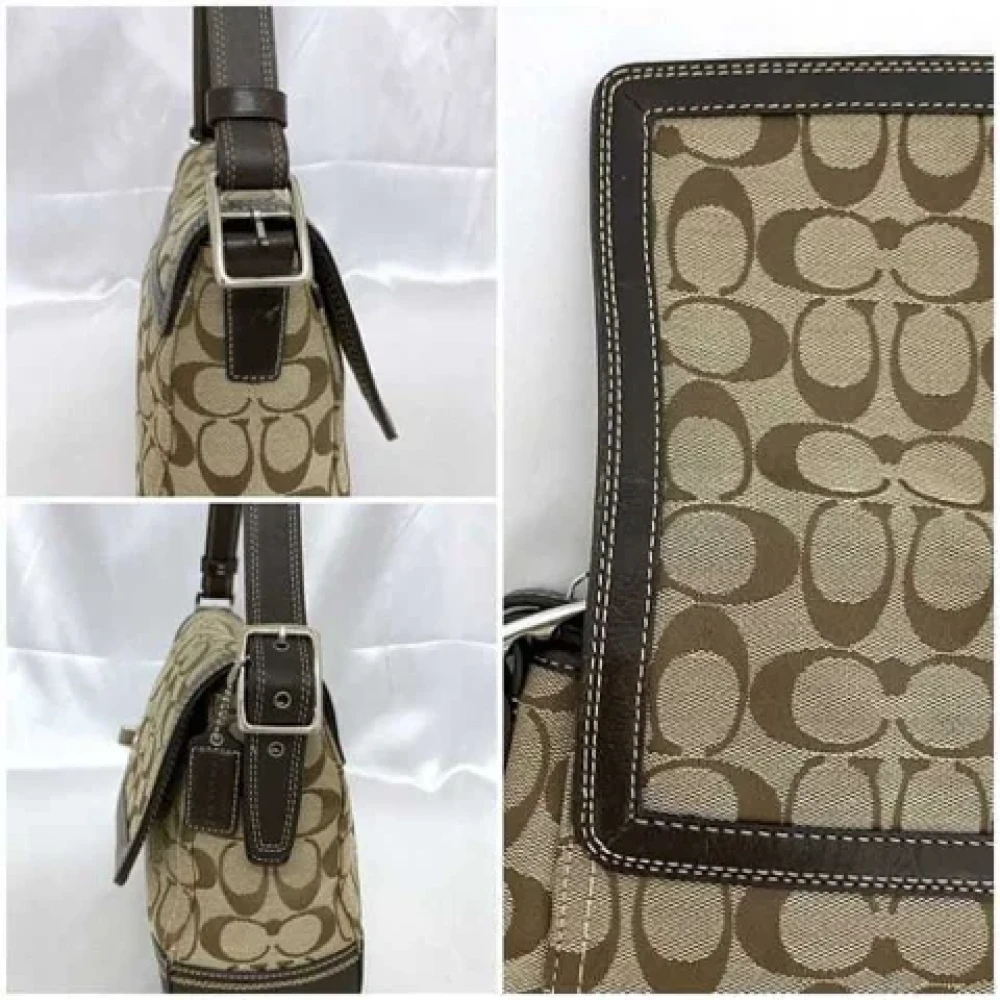 Coach Pre-owned Canvas shoulder-bags Brown Dames