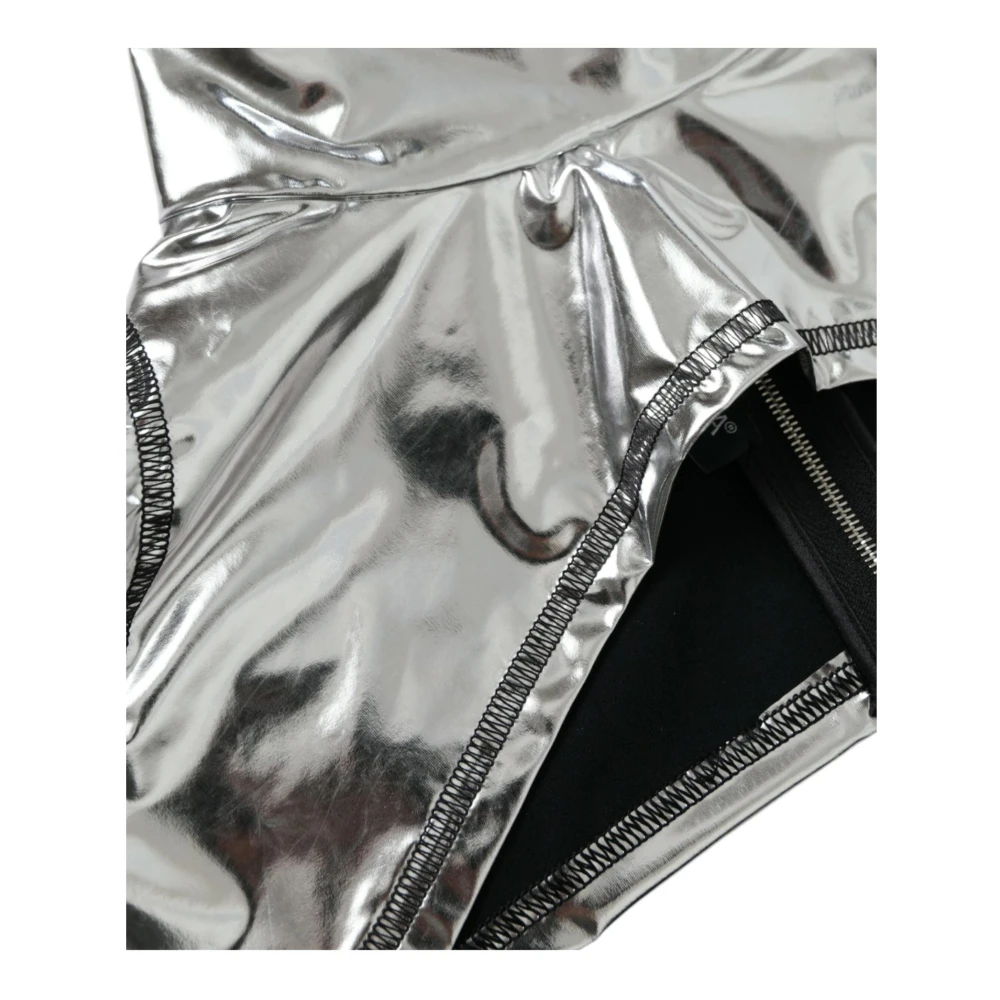 Dolce & Gabbana Zilveren Elegante Rits Top Gray Dames