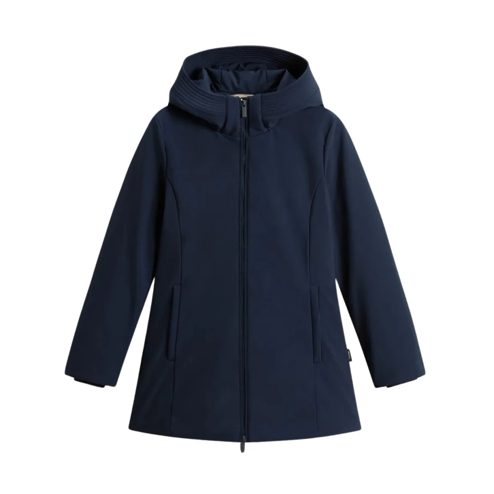 Woolrich Blue Training Jackets, Female, S, New Firth Down Parka