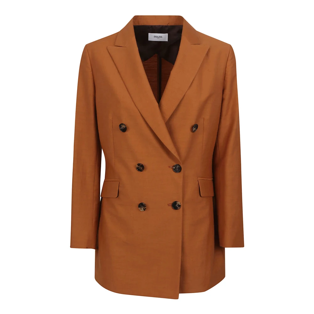 Saulina Katoenmix Jassen Made in Italy Brown Dames