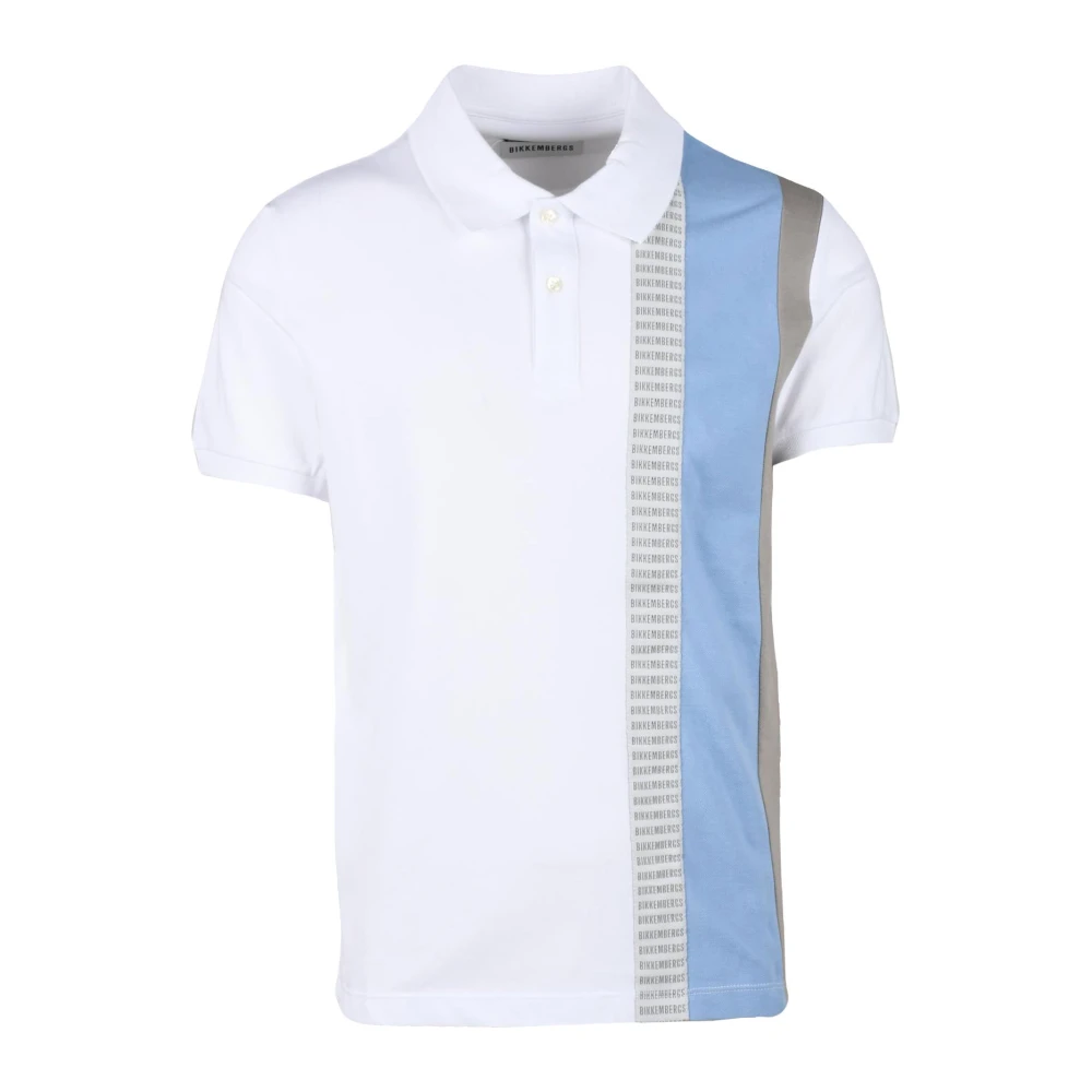Bikkembergs Katoen Elastaan Polo Shirt White Heren