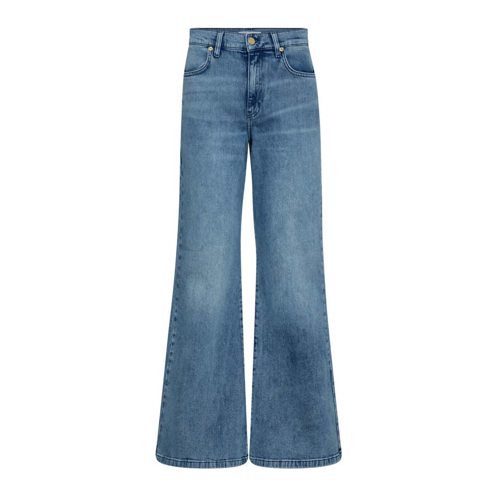 Co'Couture Bleach Jeans met wijde pijpen Blue Dames